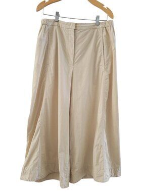 COS Women Wide Leg Tan Tailored Trousers pants size 12 Career Minimalist Culotte